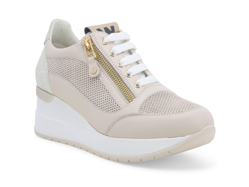 Melluso Scarpe Estive con Zip e Stringhe tomaia Pelle